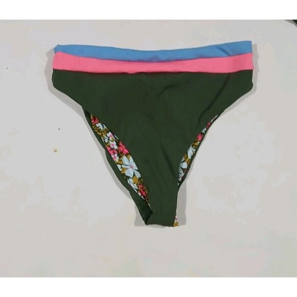 Maaji Crocodile Reversible Crop Cover-Up Jacket Bottoms Est Size XS Floral - Picture 8 of 12